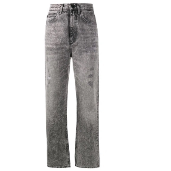 Sandro Paris, Destroyed and Repaired Boyfriend Jeans Charcoal Grey - Picture 9 of 13